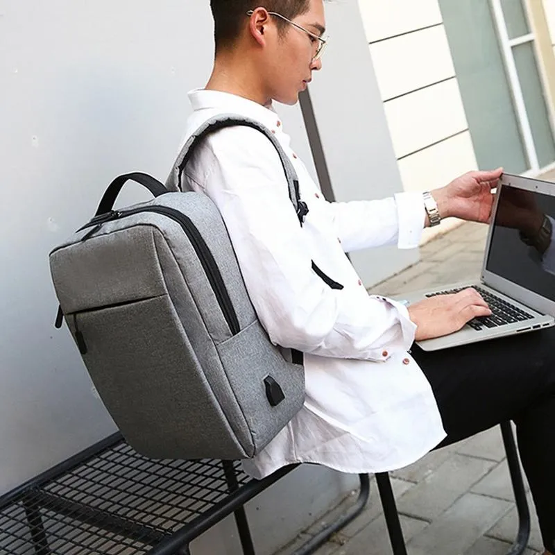 15.6 Laptop Backpack with Usb Charging - Waterproof Oxford Cloth Large Capacity