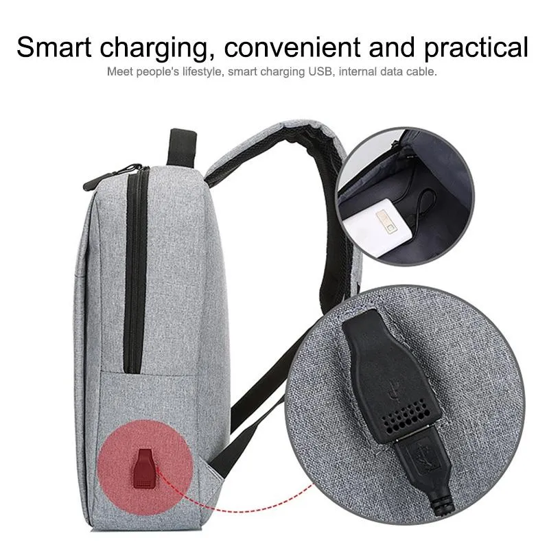 15.6 Laptop Backpack with Usb Charging - Waterproof Oxford Cloth Large Capacity