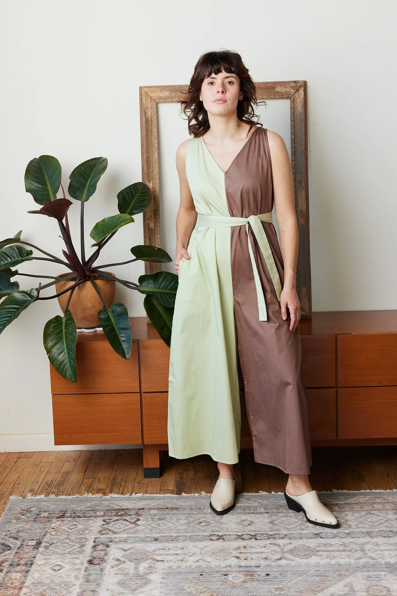 ADELE JUMPSUIT |  FRESH GREEN X KHAKI