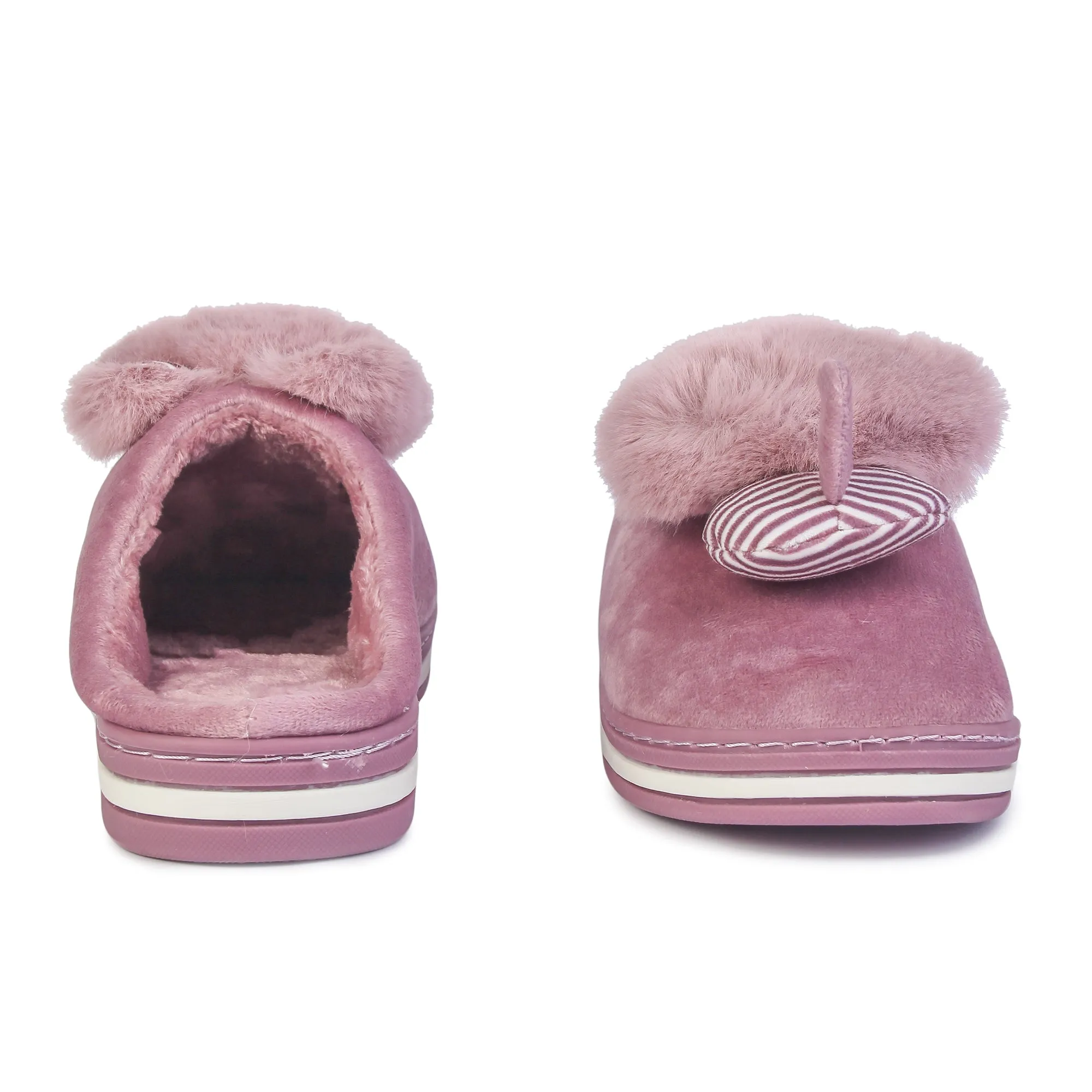 Brauch Women's Purple Raccoon Winter Slippers