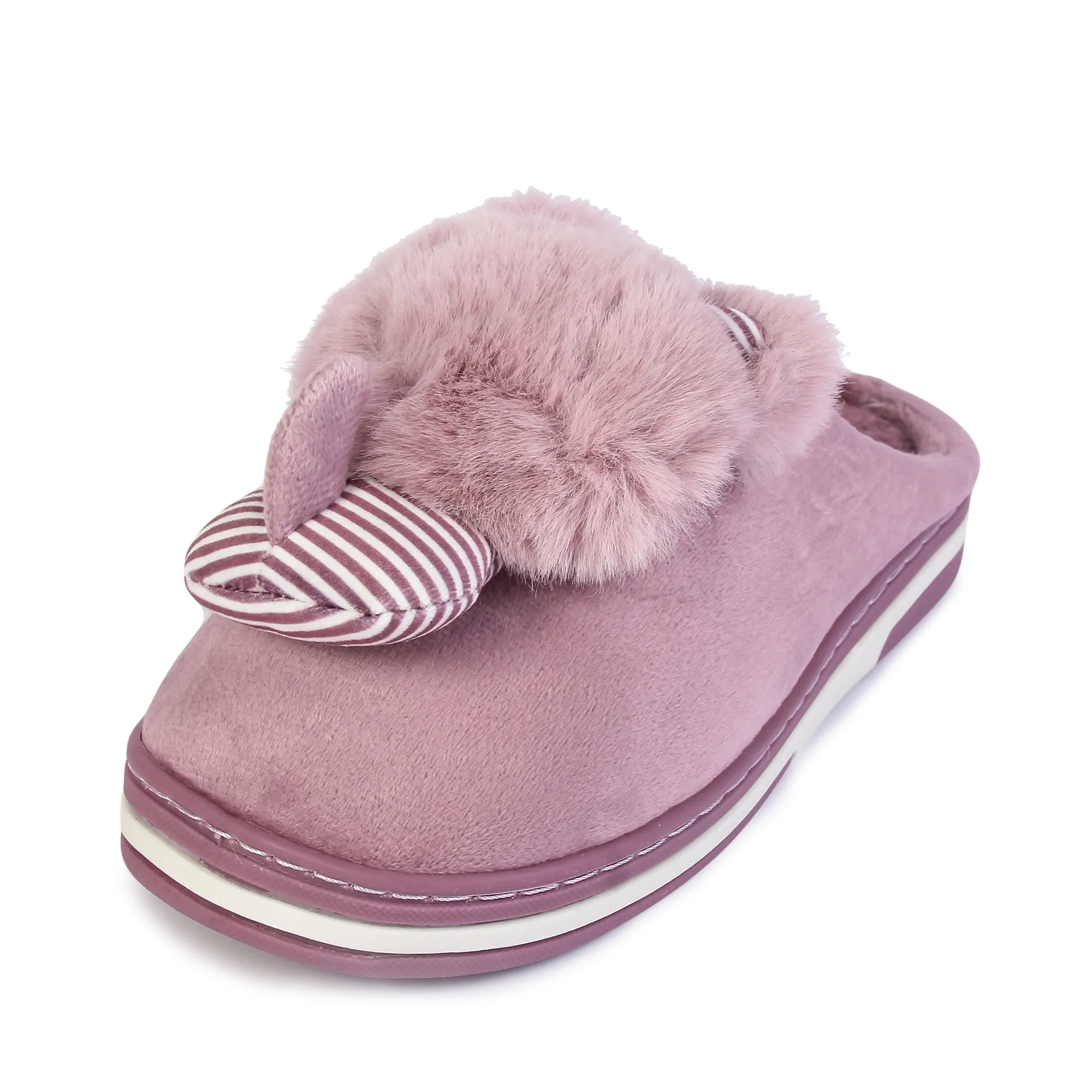 Brauch Women's Purple Raccoon Winter Slippers