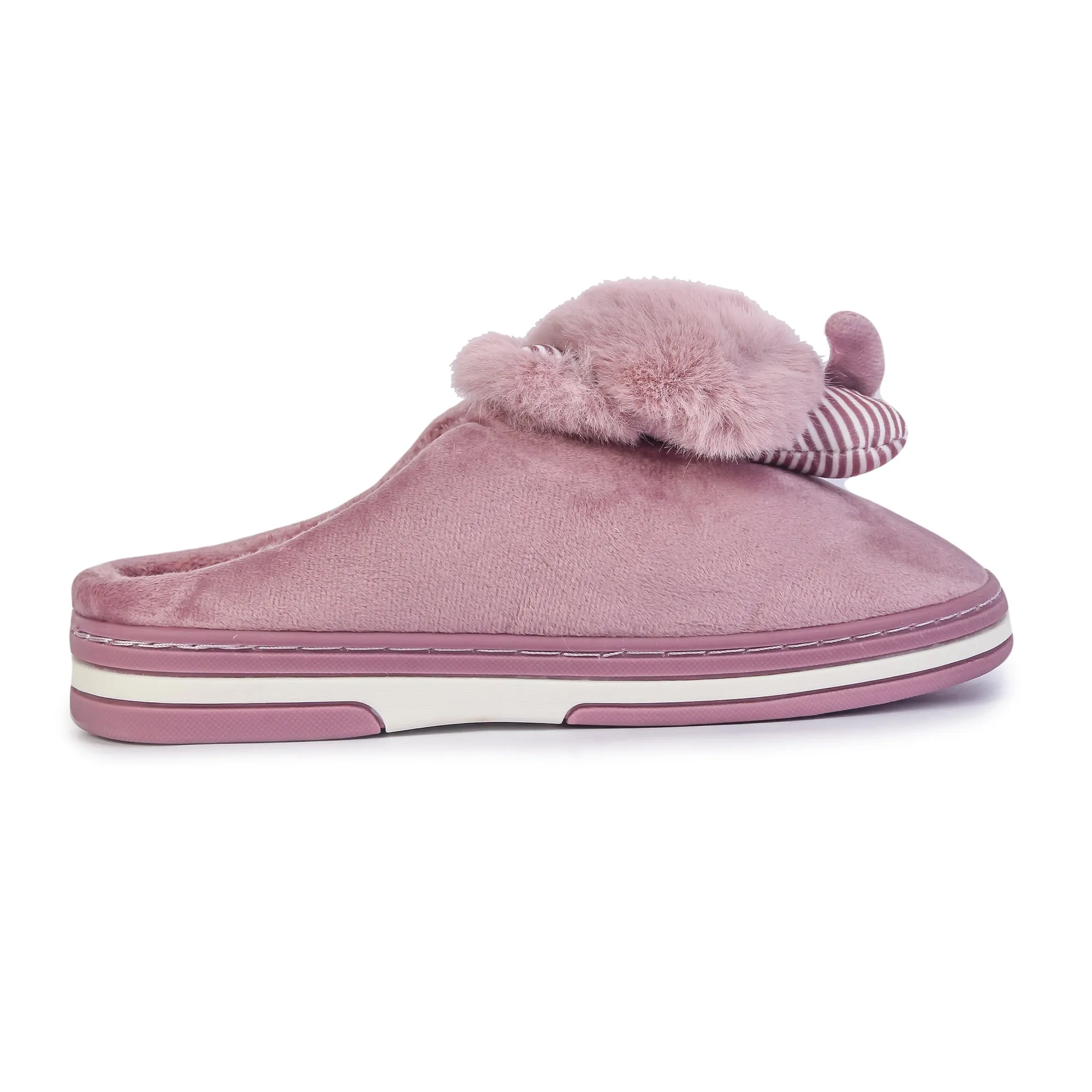 Brauch Women's Purple Raccoon Winter Slippers