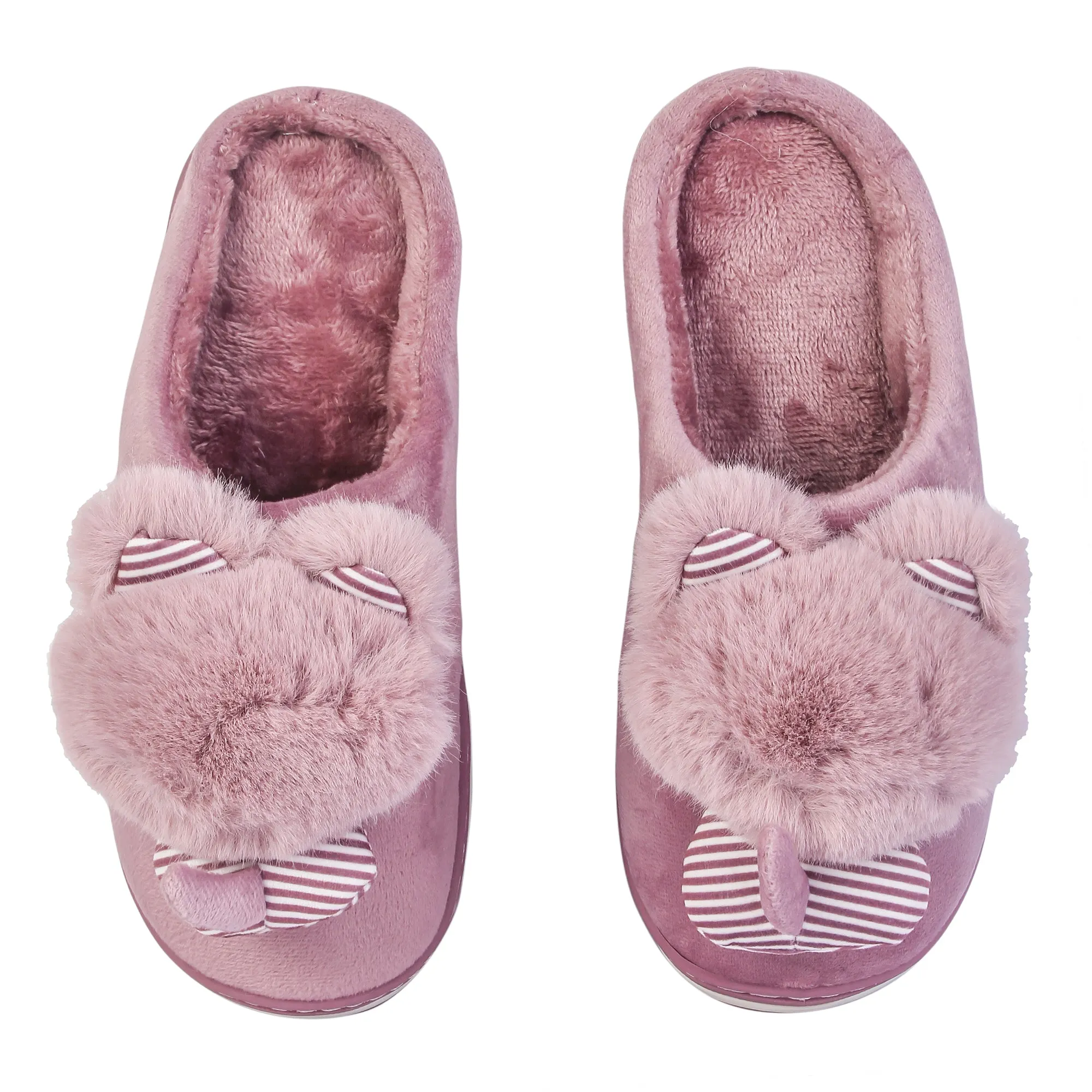 Brauch Women's Purple Raccoon Winter Slippers