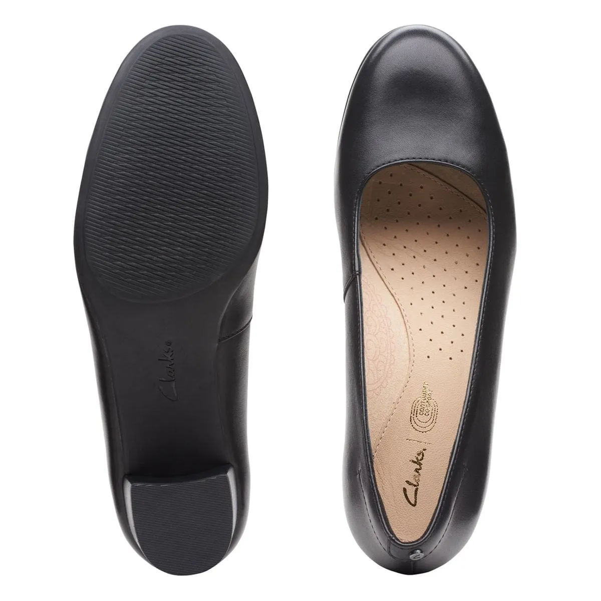 Clarks Women's Linnae Pumps- Black Leather