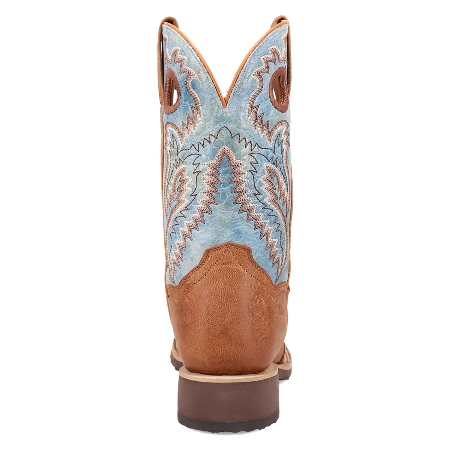 Dan Post DP6060 11" Martel Brown/Blue Full Quill Ostrich Wide Square Toe Boot With Saddle Vamp