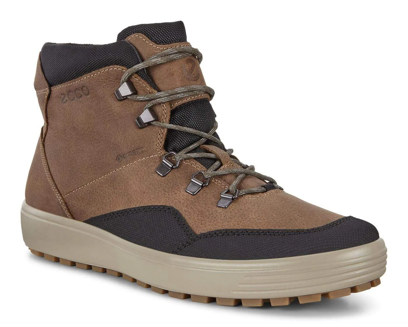 Ecco Men's Soft 7 Tred Gore-Tex® Boots- Black/ Navajo Brown