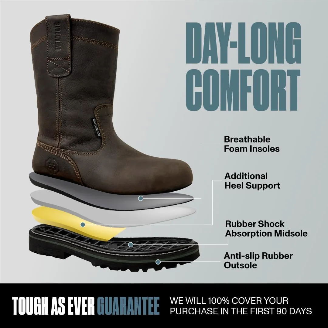 EVER BOOTS Wellington Waterproof Steel Toe Boots