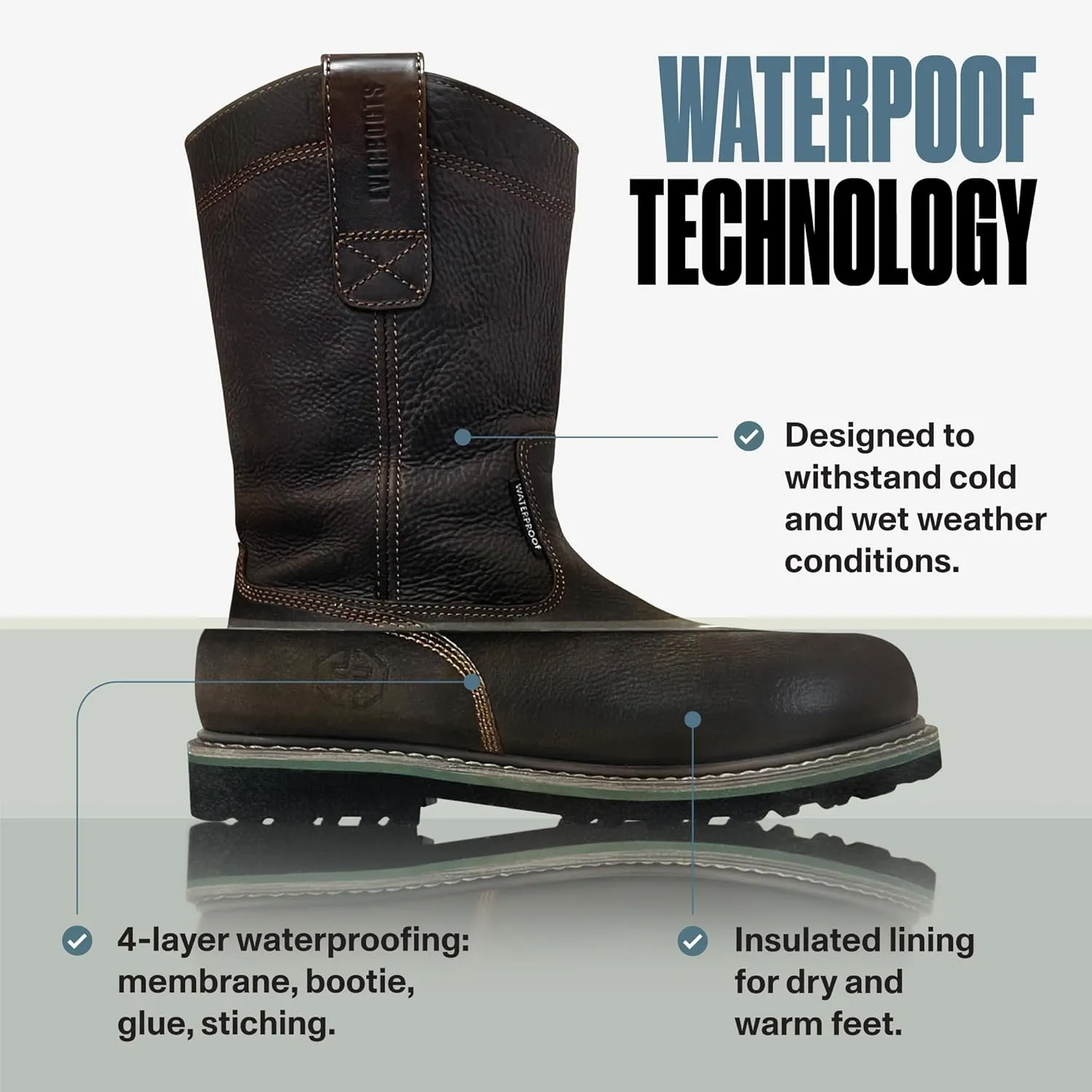 EVER BOOTS Wellington Waterproof Steel Toe Boots
