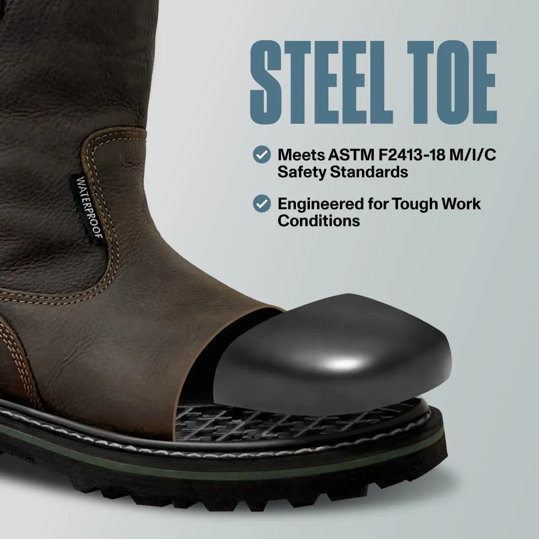 EVER BOOTS Wellington Waterproof Steel Toe Boots