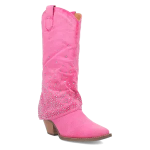 Eye Candy Pink Denim & Rhinestone Boot (DS)