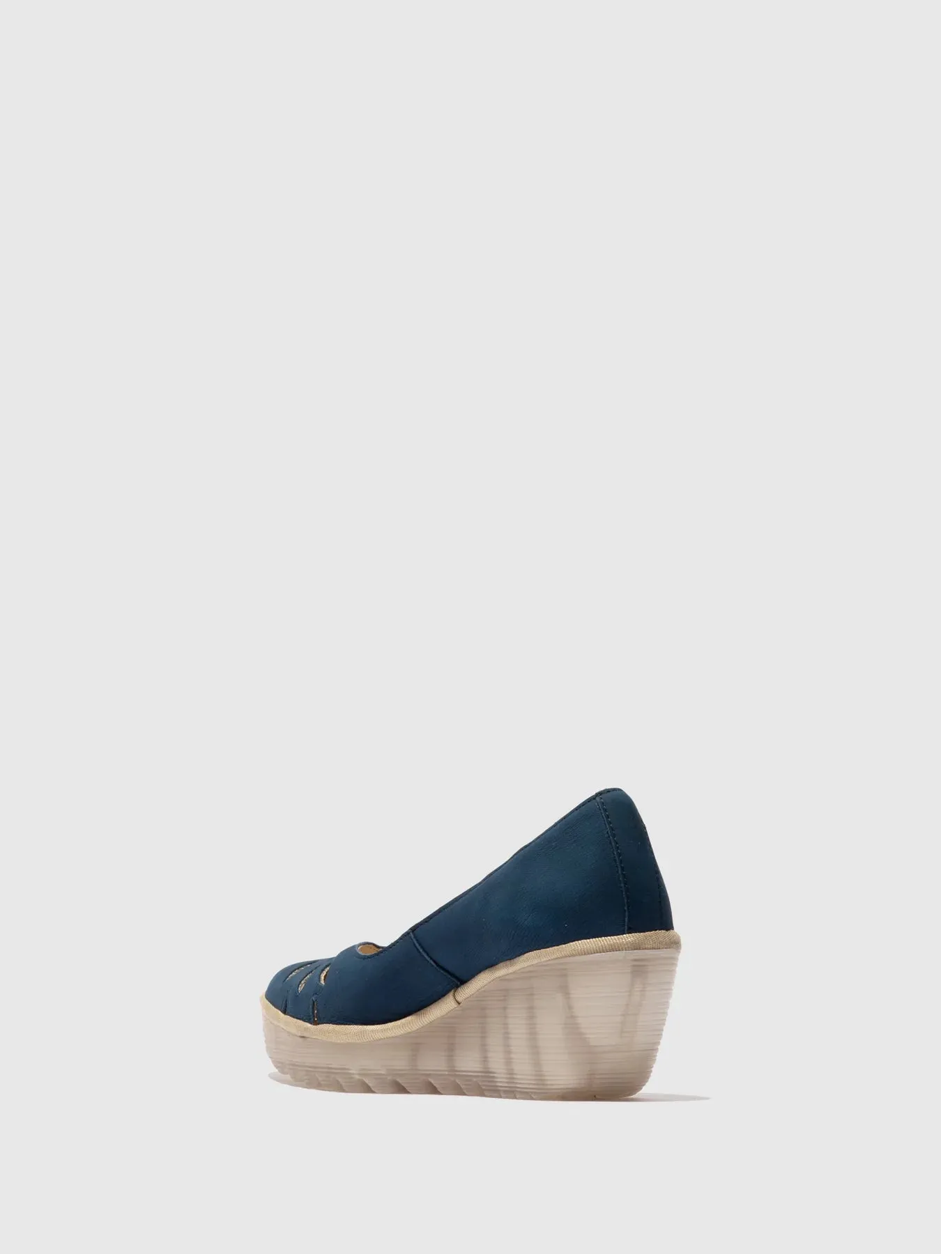 Fly London Women's YUBI480FLY Leather Slip-On Shoes Blue