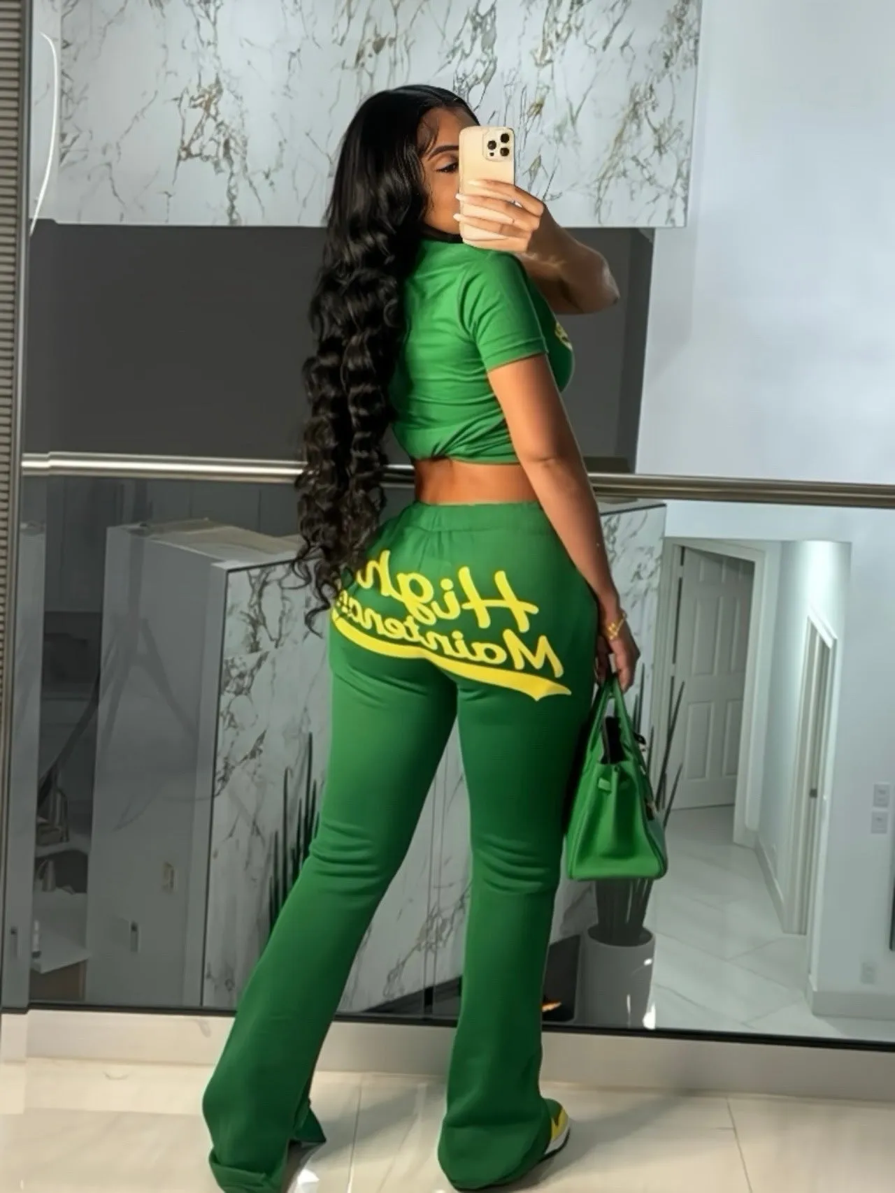 High Maintenance Green Two Piece Set