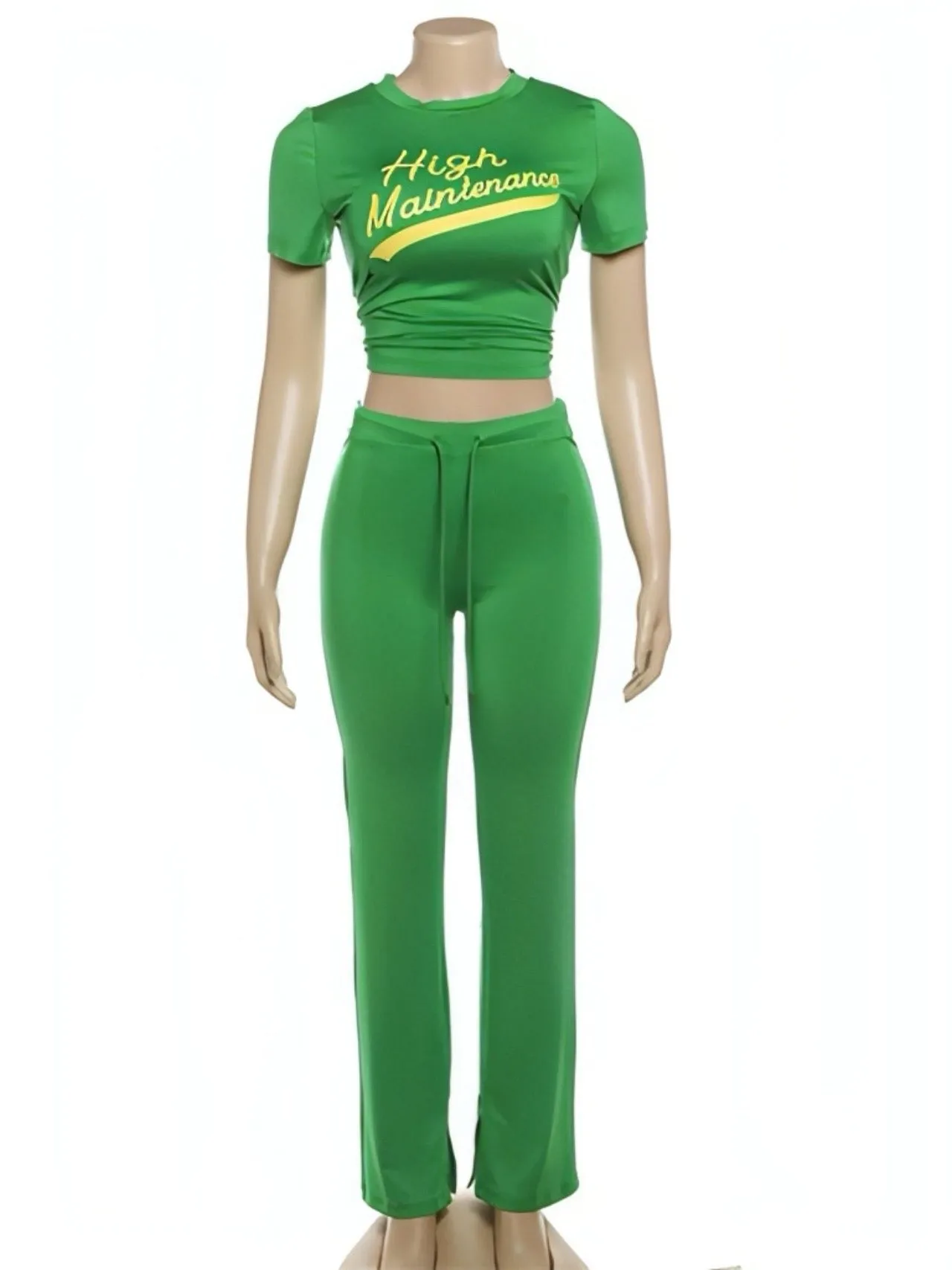 High Maintenance Green Two Piece Set