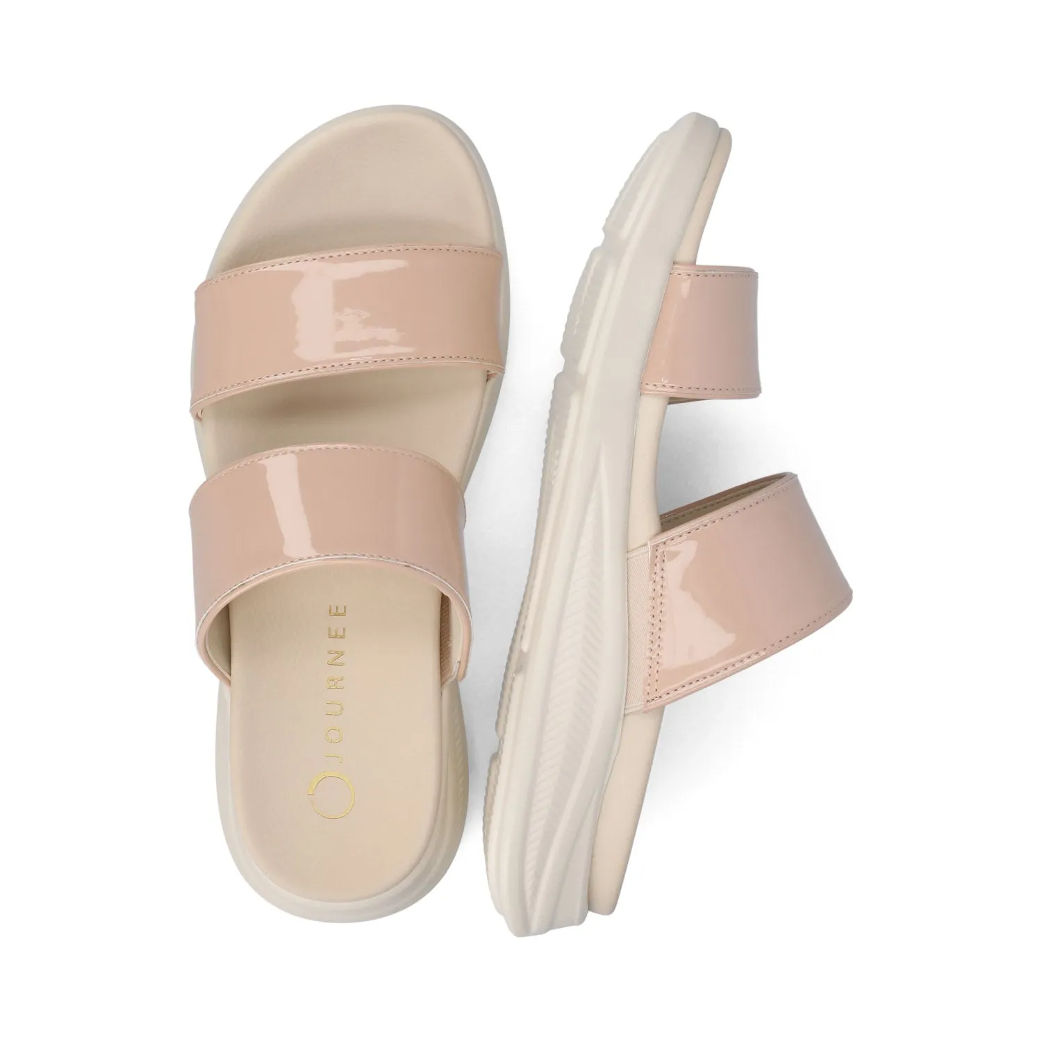 JANIS SLIP ON SANDALS IN PATENT