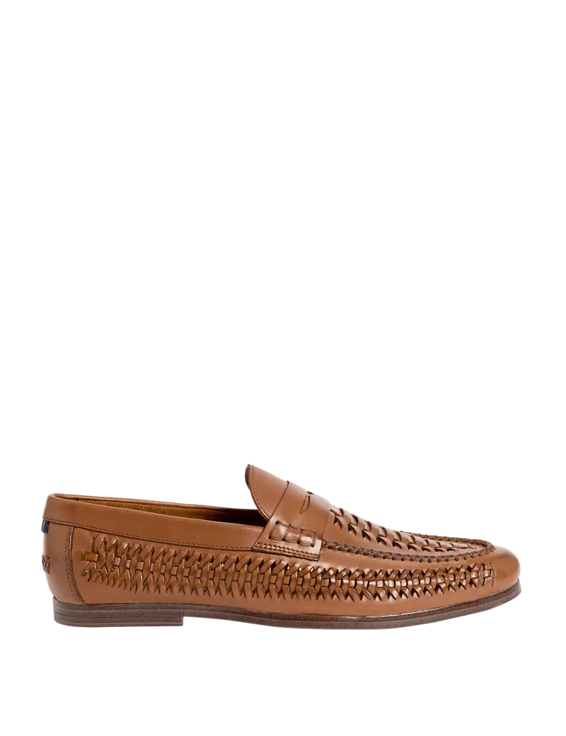 Leather Woven Loafers