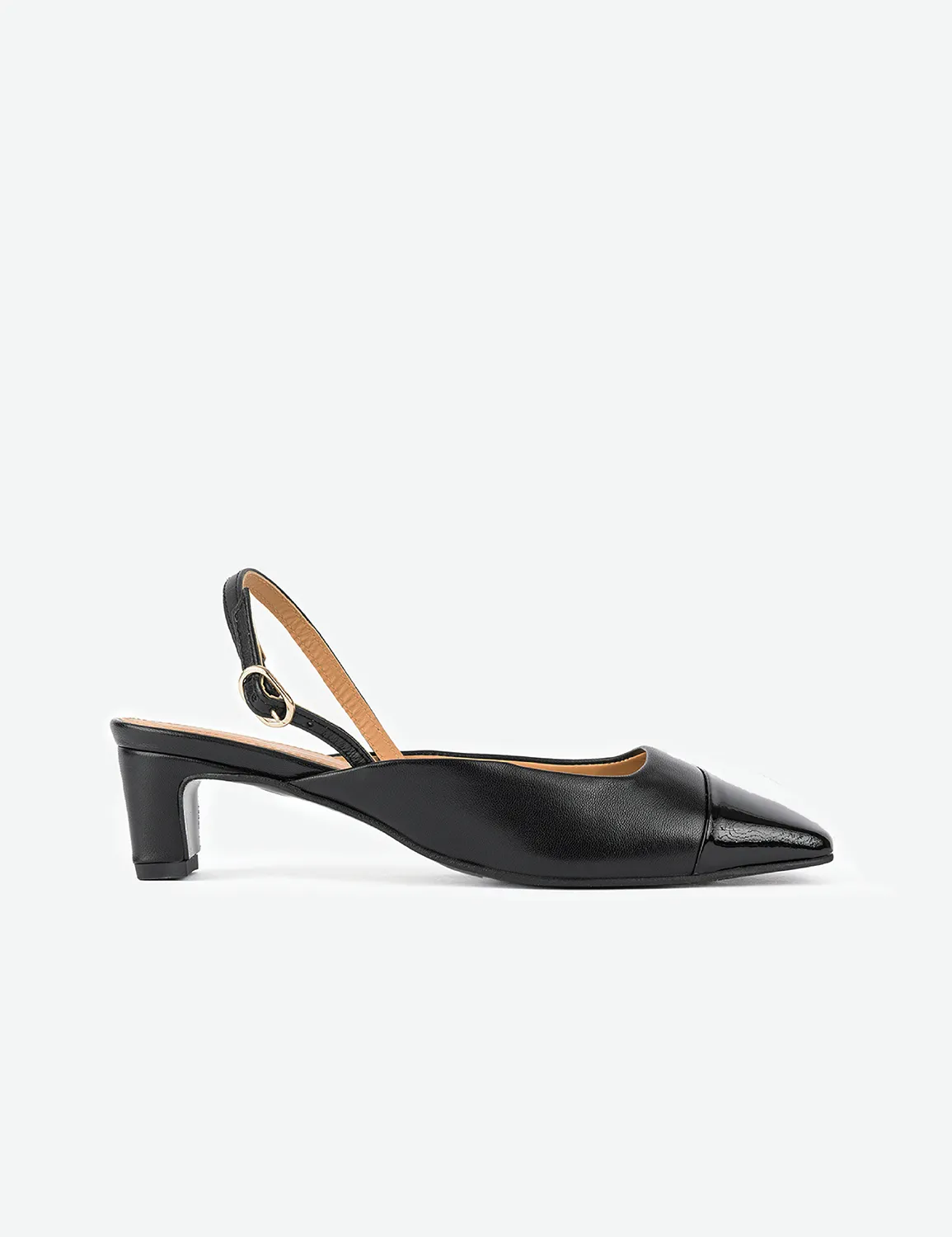 LINDY BLISS LEATHER PUMPS BLACK
