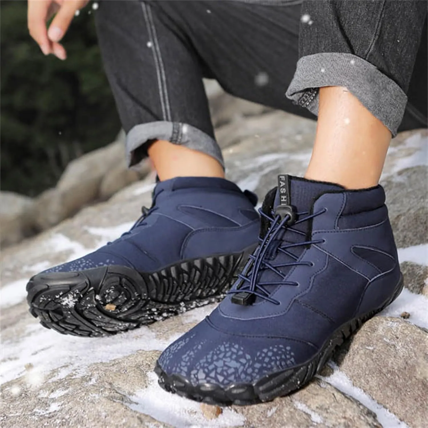 Men's Work Boots Wide Width Hiking Sneakers Shoes Warm Women Working Shoes Nonslip Winter Outdoor Botas Waterproof Non Slip Hike Grounded Footwear