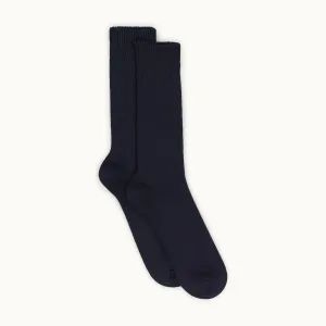Navy Blue Cotton Sports Sock