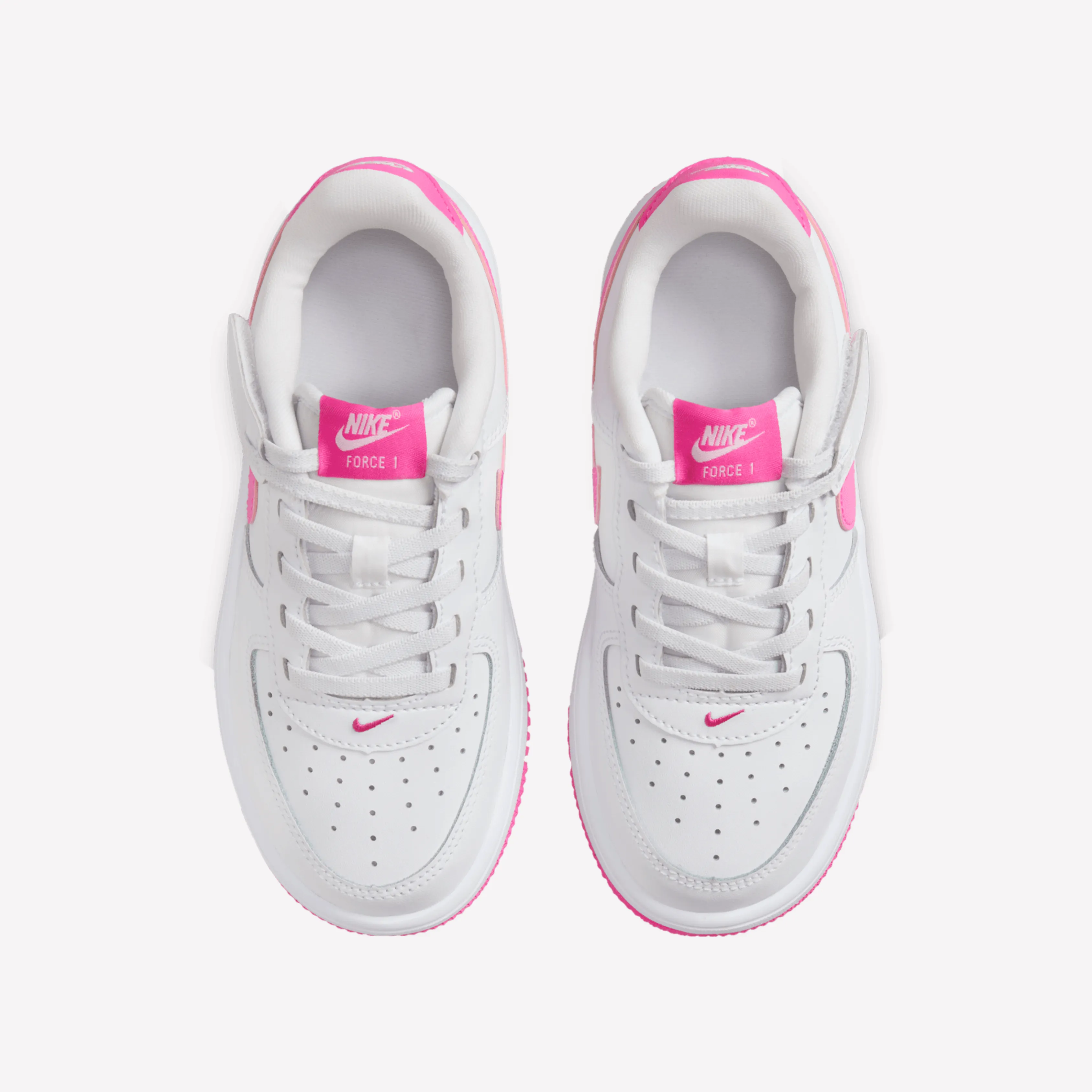 Nike Girls Kids Air Force 1 Low EasyOn - White Laser Fuchsia