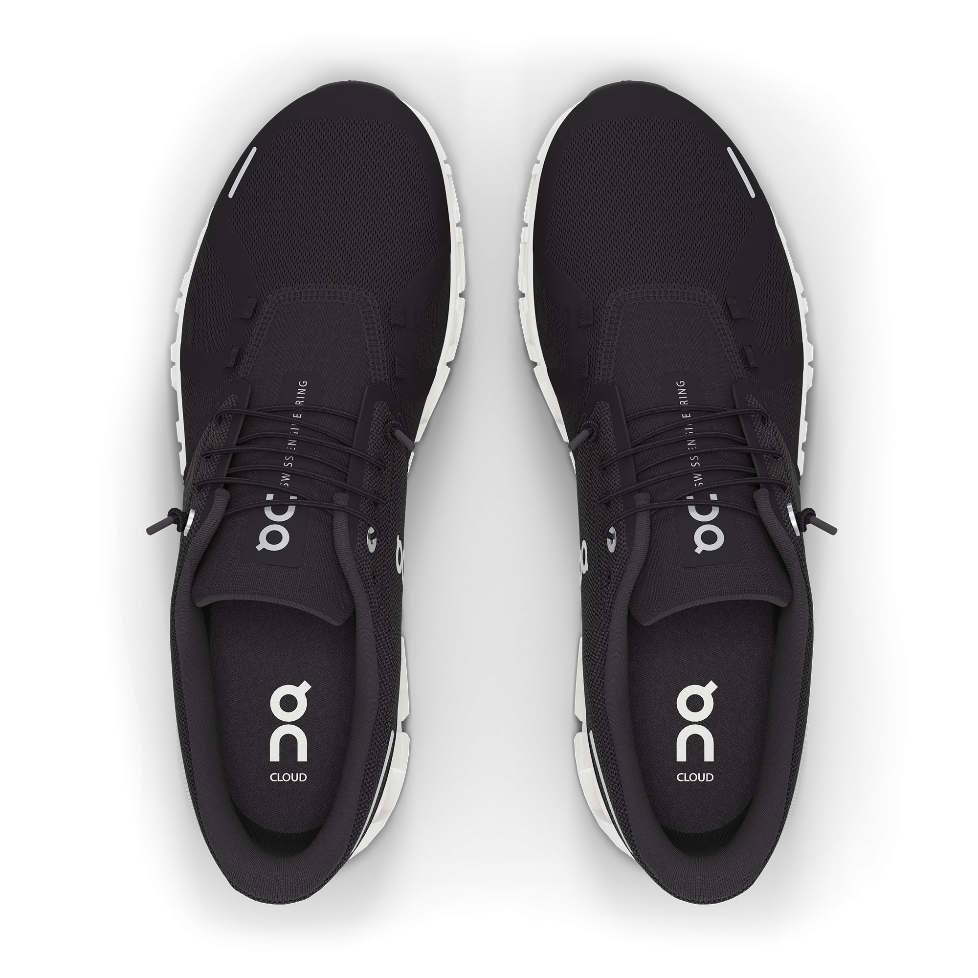On Men's Cloud 6 Shoes - Black / White
