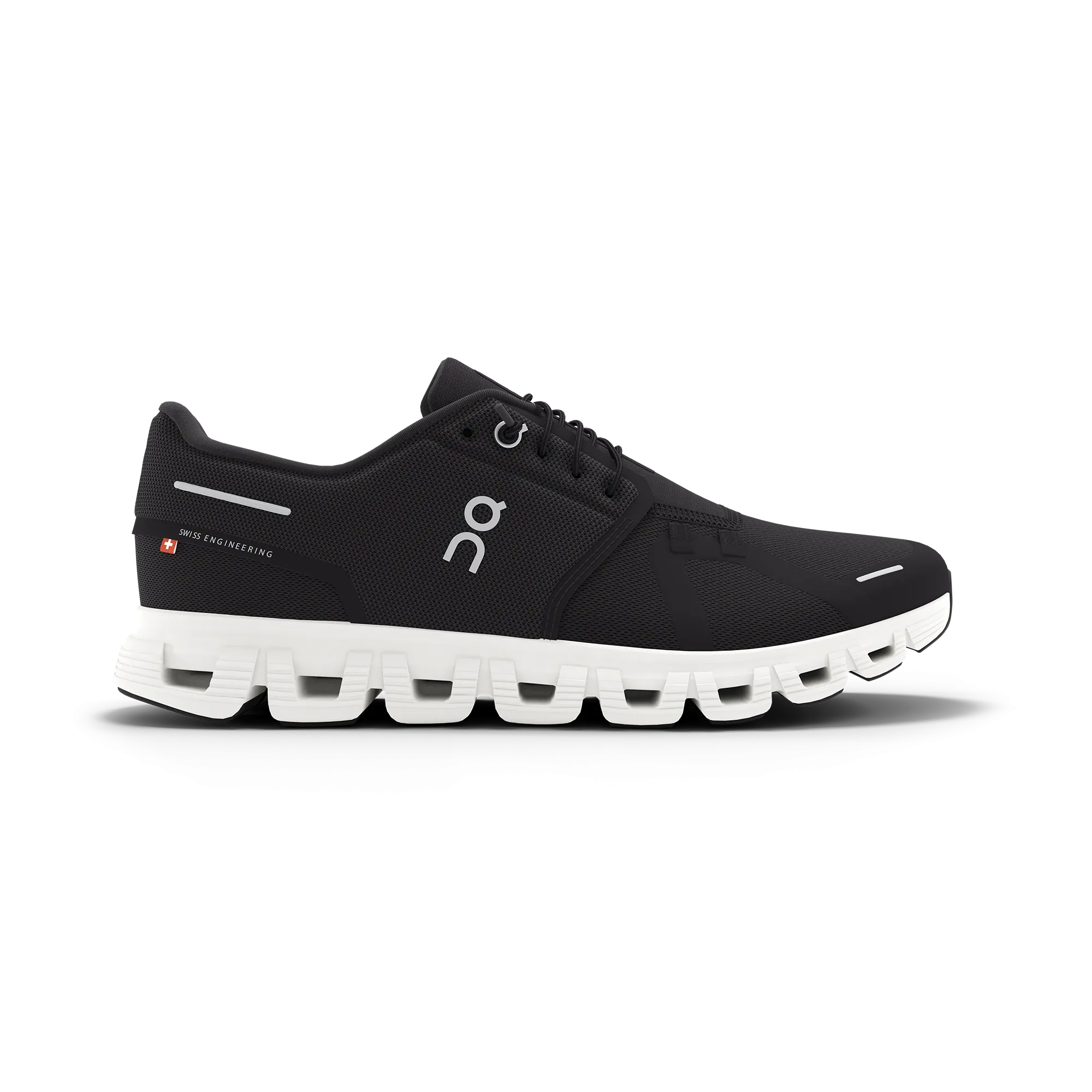 On Men's Cloud 6 Shoes - Black / White