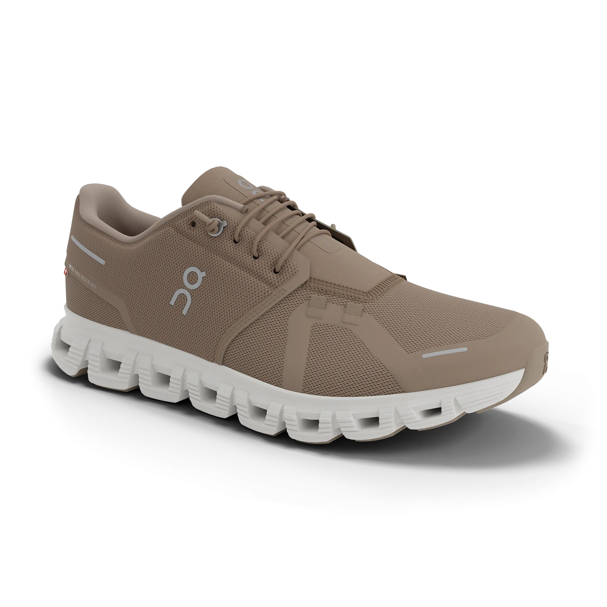 On Men's Cloud 6 Shoes - Fog / White