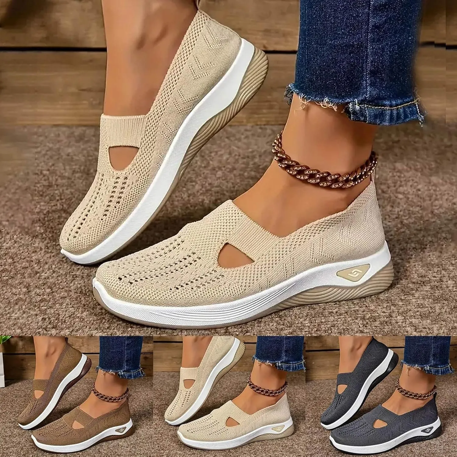 Orthopedic Shoes for Women Sandals 2025 Summer Walking Shoes Breathable Comfortable Soft Orthotic Slip-On Indoor Outdoor Casual Shoe