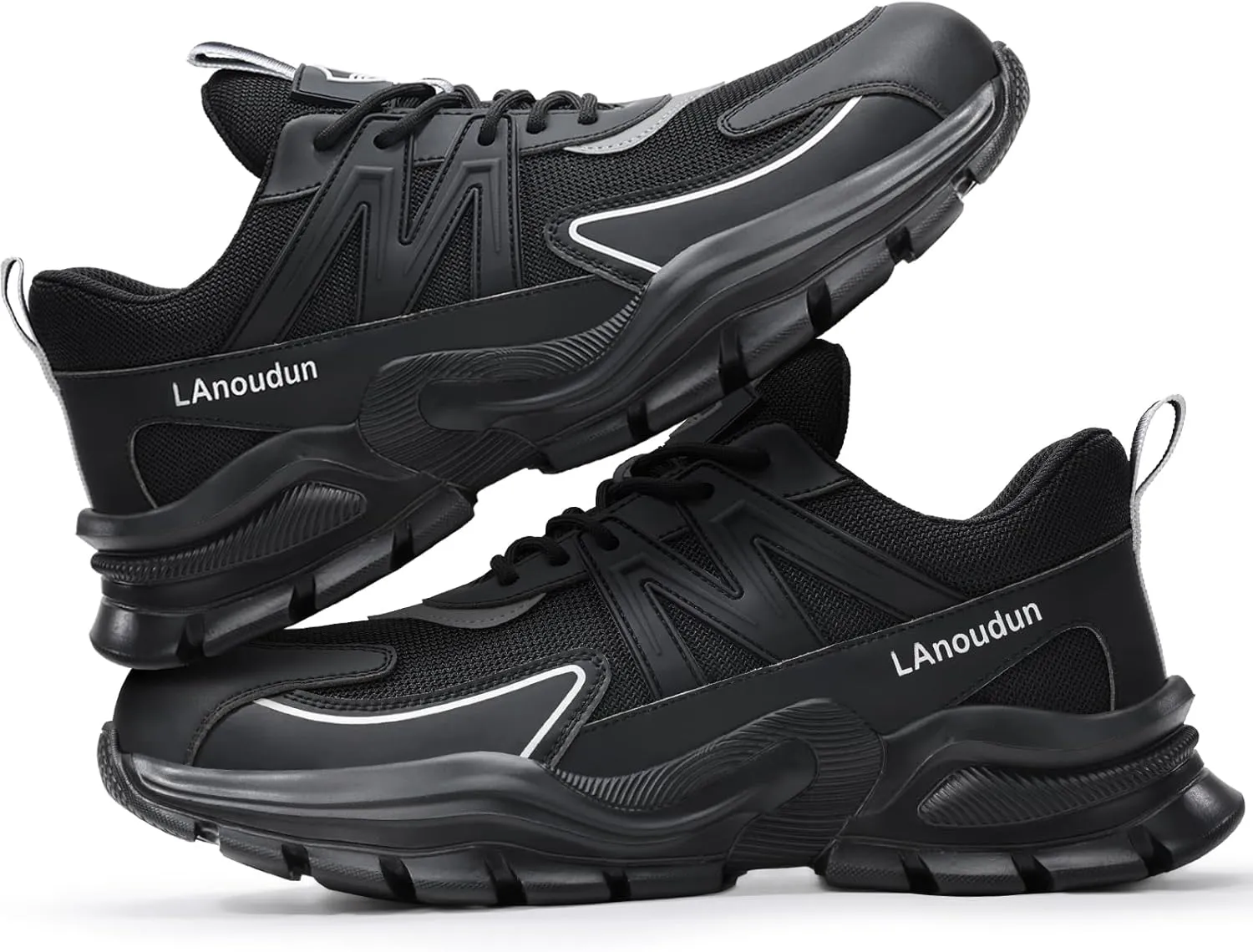 Steel Toe Shoes for Men Lightweight Work Boots for Men Comfortable Steel Toe Boots Industrial Work Shoes Breathable Safety Shoes Construction Steel Toe Sneakers Indestructible Safety Boots