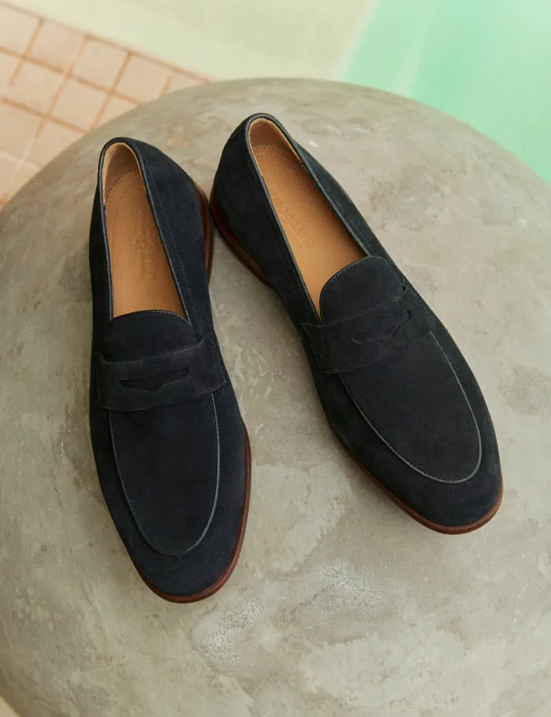 Suede Slip-On Loafers