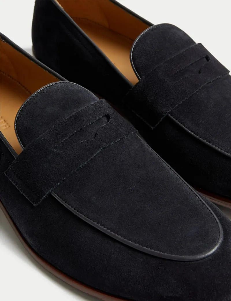 Suede Slip-On Loafers