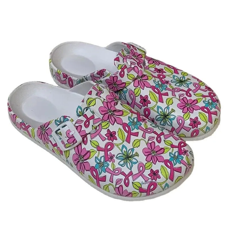 Summer Women Slippers Shoes Garden Shoes Wedges Sweet Flat Sandals Doctor Nurse Work Shoes Antiskid Female Flip Flops For Woman