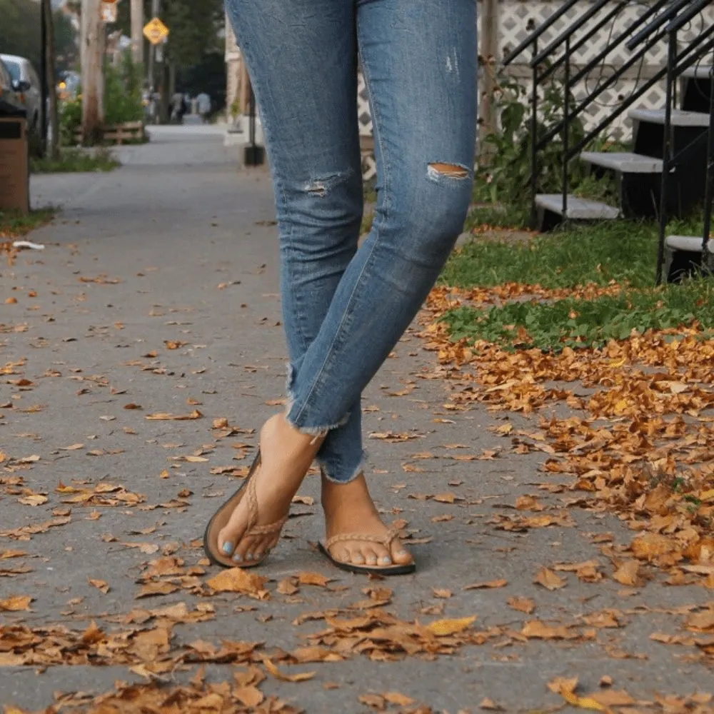 The Trenza Leather Flip Flop