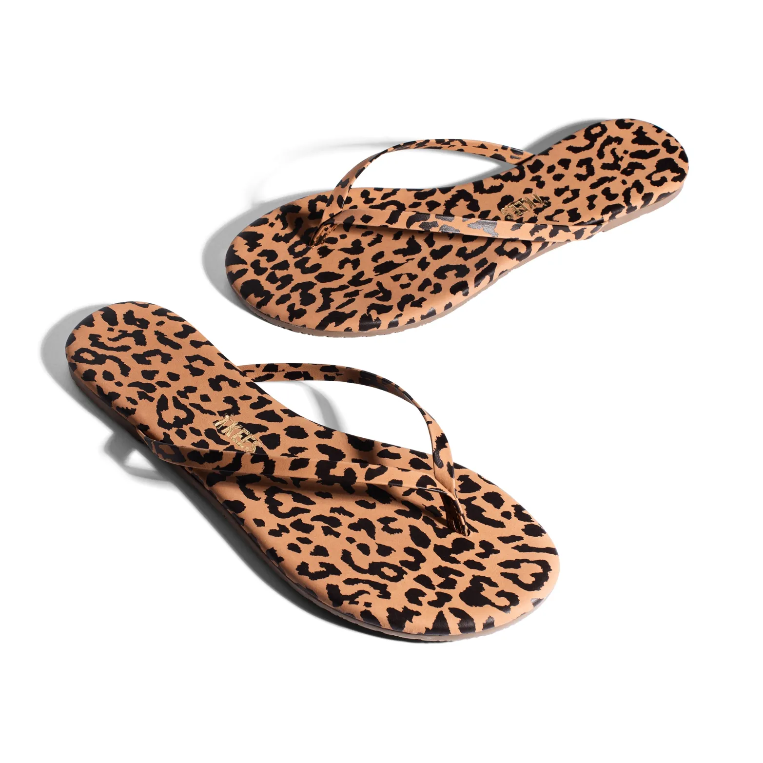 Tkees LILY solids flip-flops from brazilian leather in Cheetah