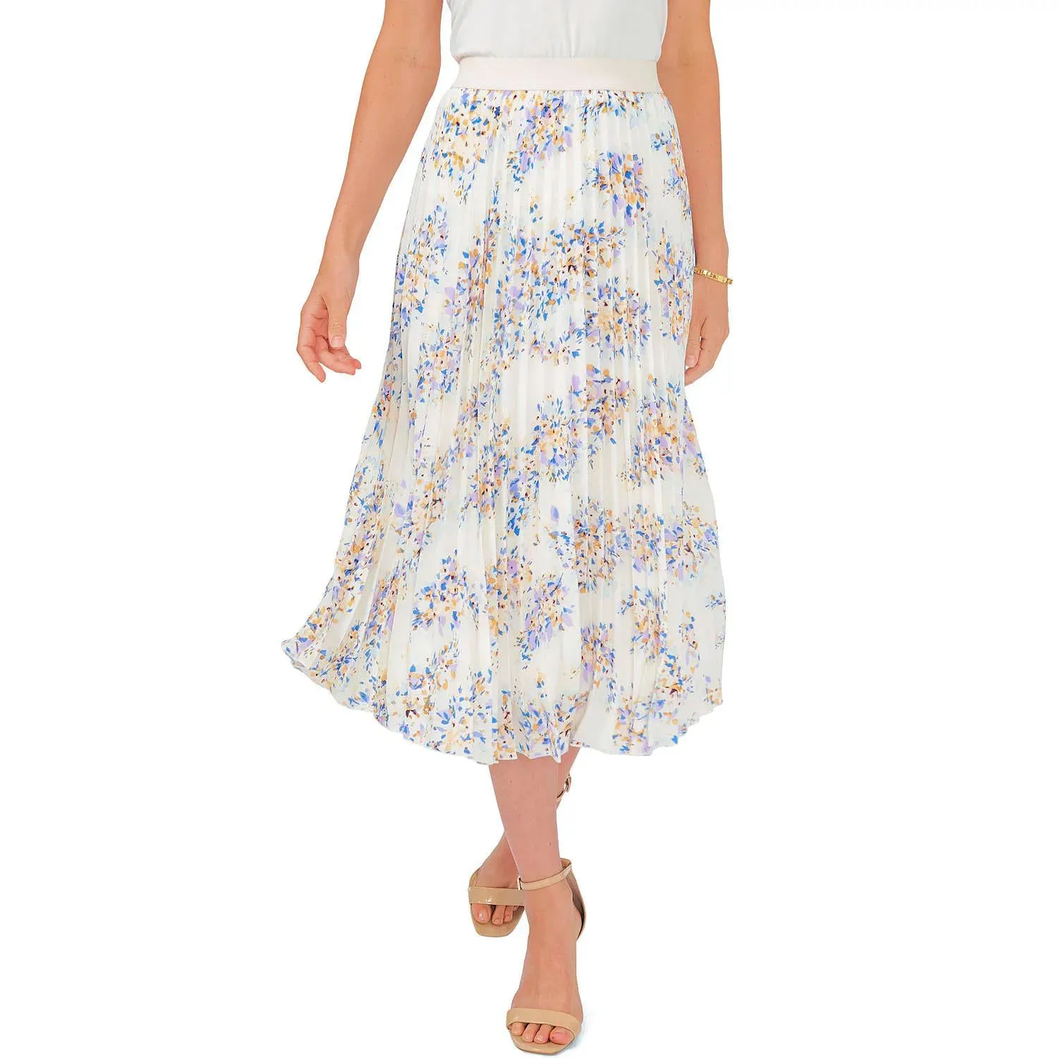 Vince Camuto Trendy Elastic Waist Pleated Midi Skirt Choose Color Size
