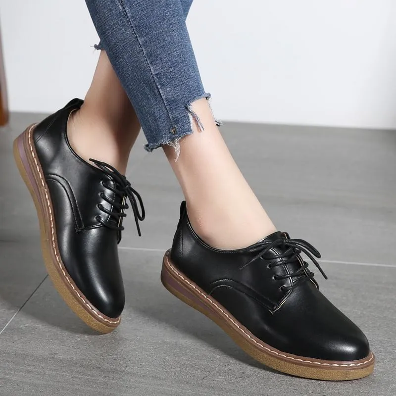 women oxford shoes warming fur women's genuine leather shoes Large Size Ladies loafers