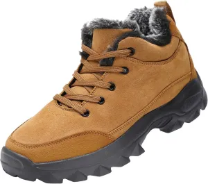 Work Boots for Men Slip On Hiking Sneakers Shoes Warm Working Shoes for Women Waterproof Waterproof Outdoor Shoes Leather Comfortable Hike Grounded Footwear
